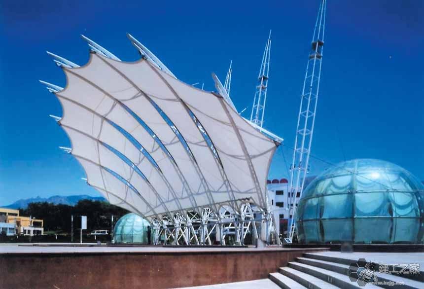 河津车棚膜结构网架